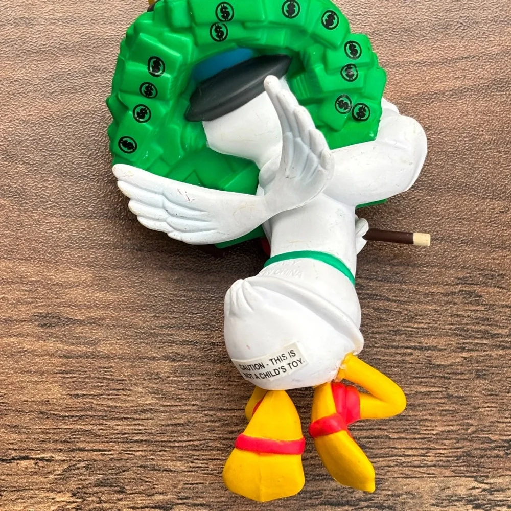 VINTAGE Disney Scrooge McDuck Money Wreath Grolier Christmas Tree Ornament 1990s